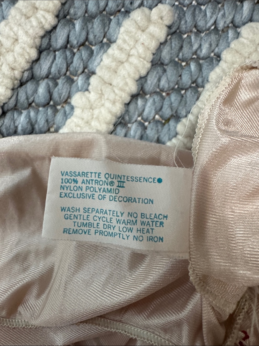 Vintage 70s Vassarette Maxi Slip Dress Size 13 Made USA - Picture 4 of 6